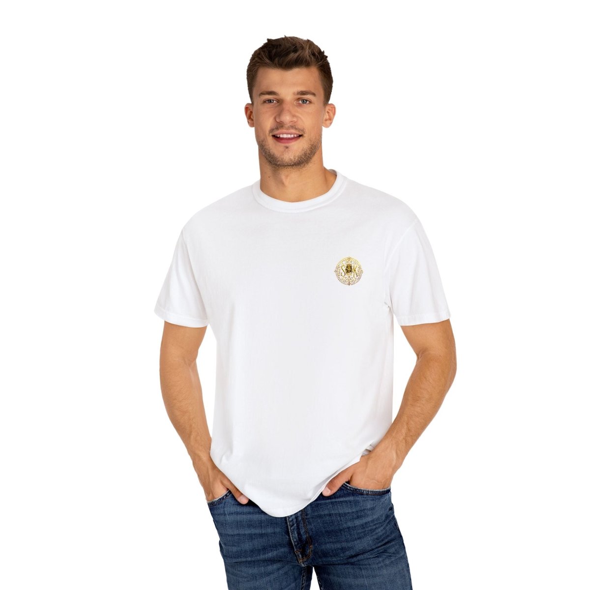 "SK Mode Black Gold Emblem T-shirt" - SK Mode