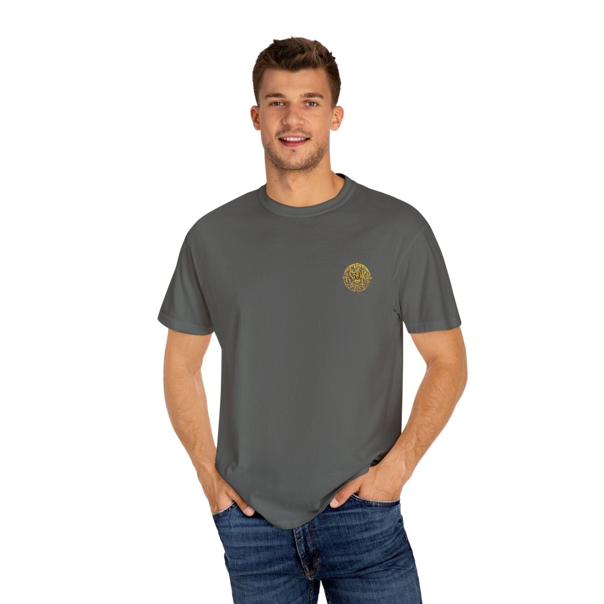 "SK Mode Black Gold Emblem T-shirt" - SK Mode
