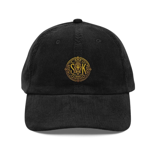 "Vintage Corduroy Lion Crest Cap – SK Mode Edition" - SK Mode